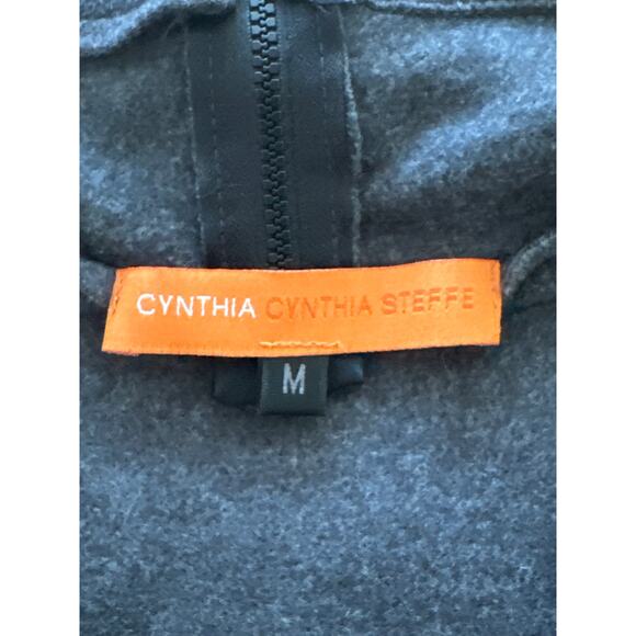 Cynthia Steffe Fleece Dress M Grey 1/4 Zip Kangaroo Pocket Sporty Athletic - Picture 9 of 12